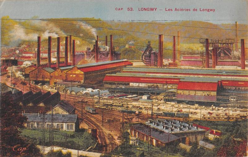 Carte postale ancienne Longwy - Les Acieries De Longwy à Longwy