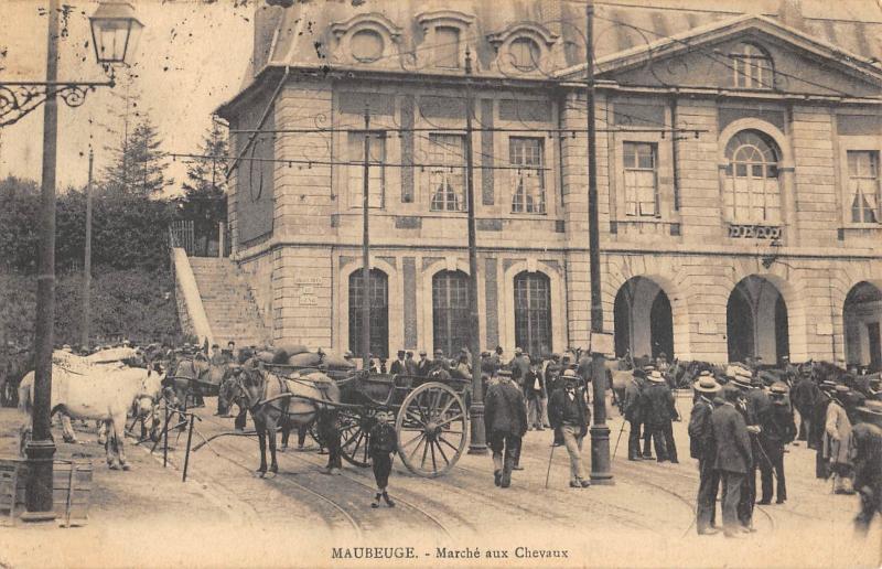 Carte postale ancienne Maubeuge - Marche Aux Chevaux à Maubeuge