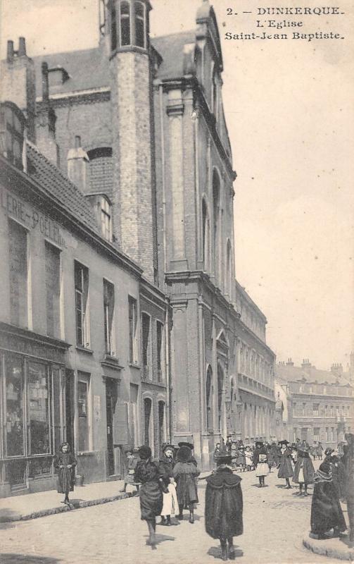 Carte postale ancienne Dunkerque - Eglise Saint Jean Baptiste à Dunkerque