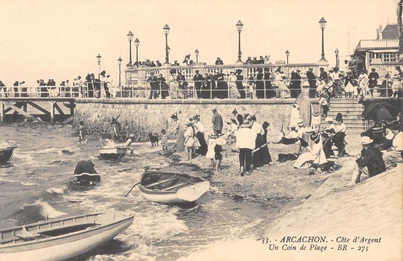 Carte postale ancienne Arcachon - Un Coin De Plage à Arcachon