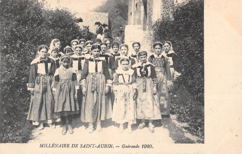 Carte postale ancienne Millenaire De Saint Aubin - Guerande 1920