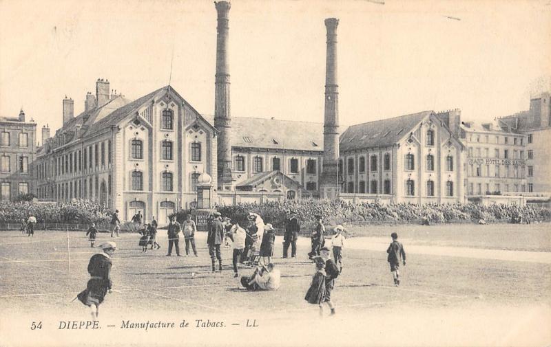 Carte postale ancienne Dieppe - Manufacture De Tabacs à Dieppe