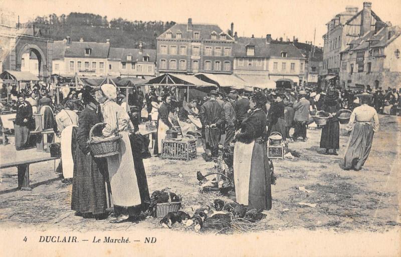 Carte postale ancienne Duclair - Le Marche à Duclair