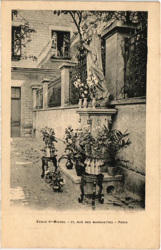 Carte postale ancienne Paris 12e 37, rue des Maguettes Ecole Saint-Michel à Paris 12e