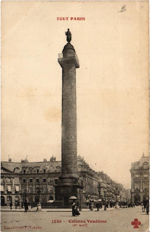 Carte postale ancienne Tout Paris 1e Colonne de Vendome à Paris 1er