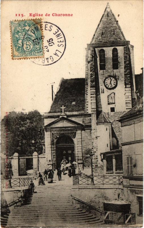 Carte postale ancienne Eglise de Charonne à Paris 20e