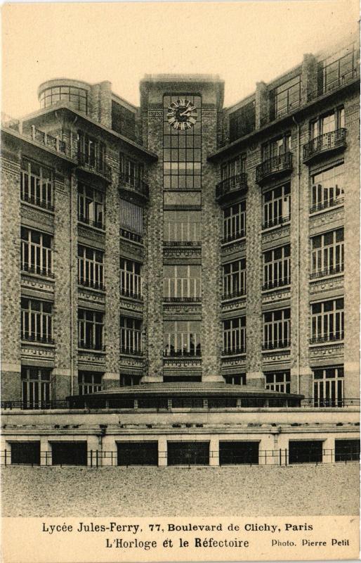 Carte postale ancienne Paris 9e 77, Bd de Clichy Lycée Jules-Ferry à Paris 9e
