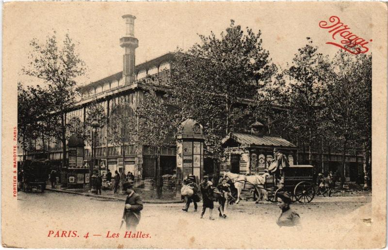 Carte postale ancienne Paris 1e Les Halles à Paris 1er