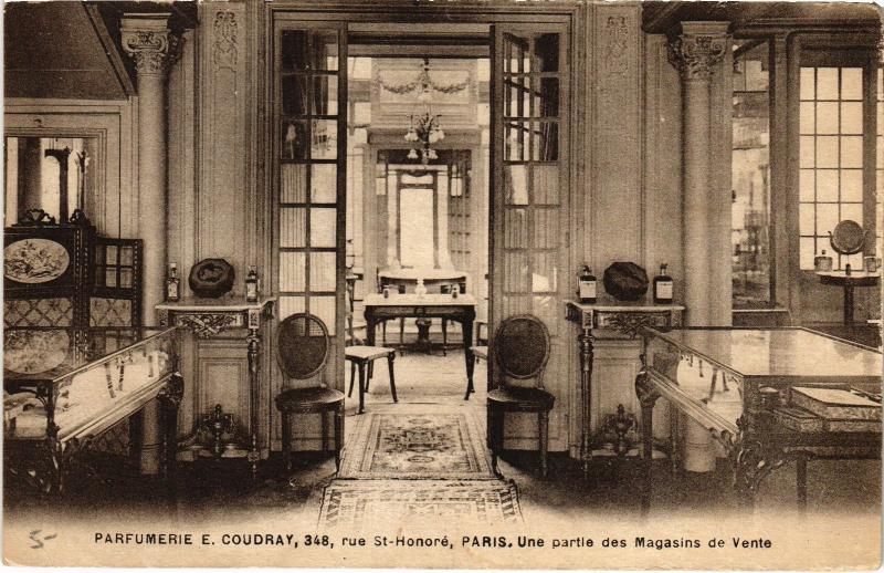 Carte postale ancienne Paris 1e 348, rue Saint-Honoré Parfumerie E. Coudray à Paris 1er