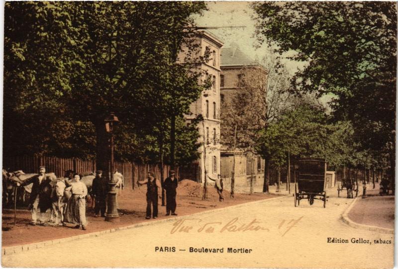 Carte postale ancienne Boulevard Mortier à Paris 20e