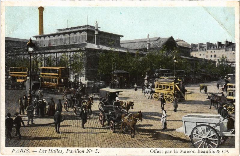 Carte postale ancienne Paris 1e Les Halles à Paris 1er