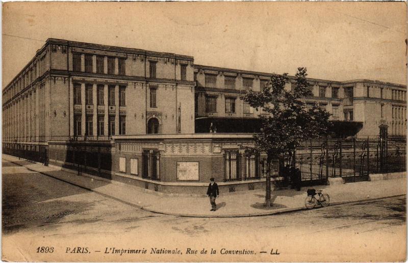Carte postale ancienne L'Imprimerie Nationale, Rue de la Convention à Paris 15e