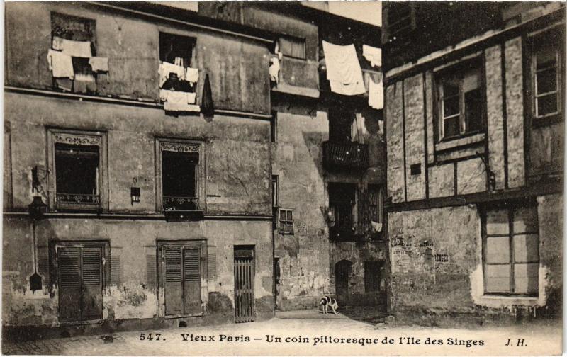 Carte postale ancienne Paris 13e Ile des Singes à Paris 13e