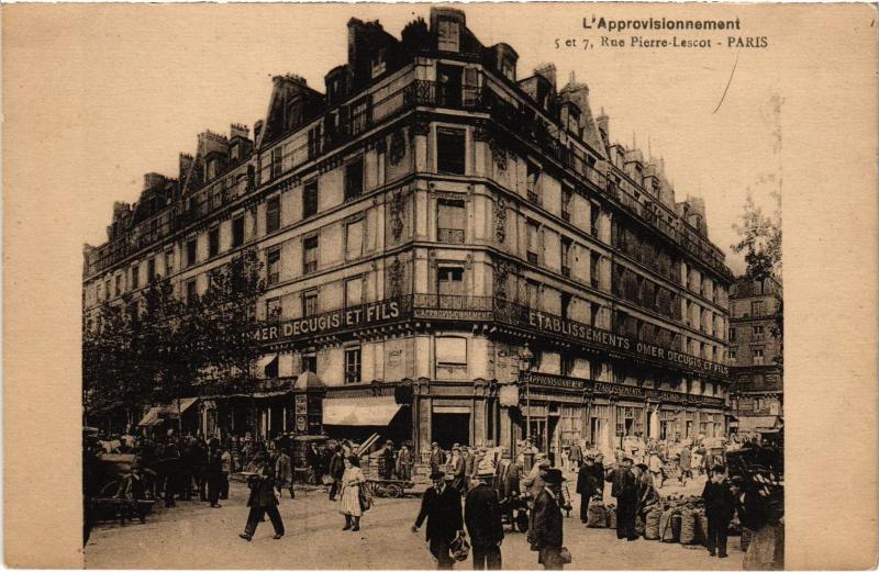 Carte postale ancienne Paris 1e 5, rue Pierre-Lescot L'Approvisionnement à Paris 1er