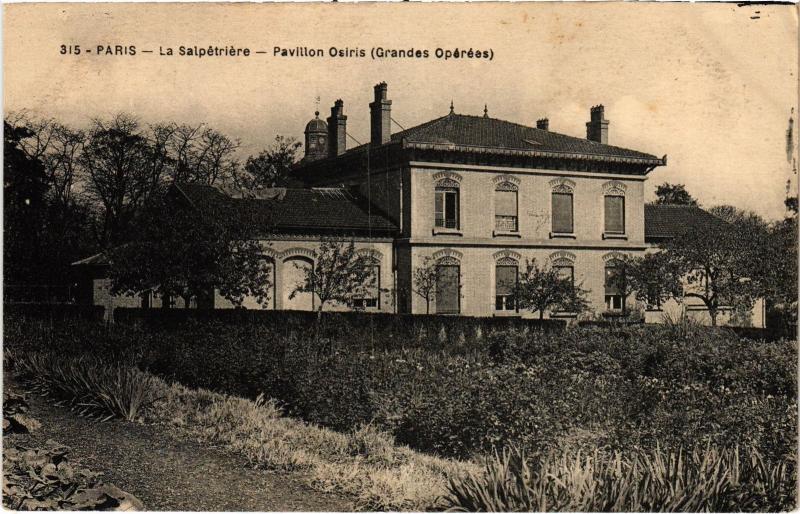 Carte postale ancienne Paris 13e La Salpetriere Pavillon Osiris à Paris 13e