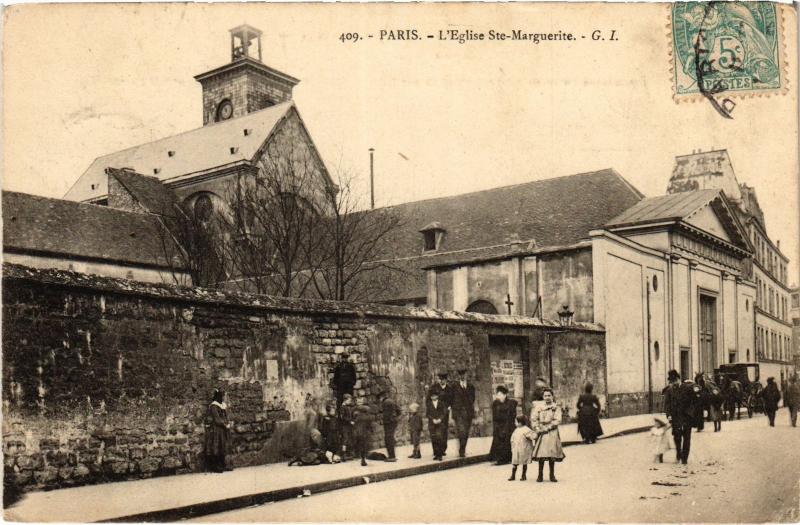 Carte postale ancienne Paris 12e Eglise Sainte-Marguerite à Paris 12e