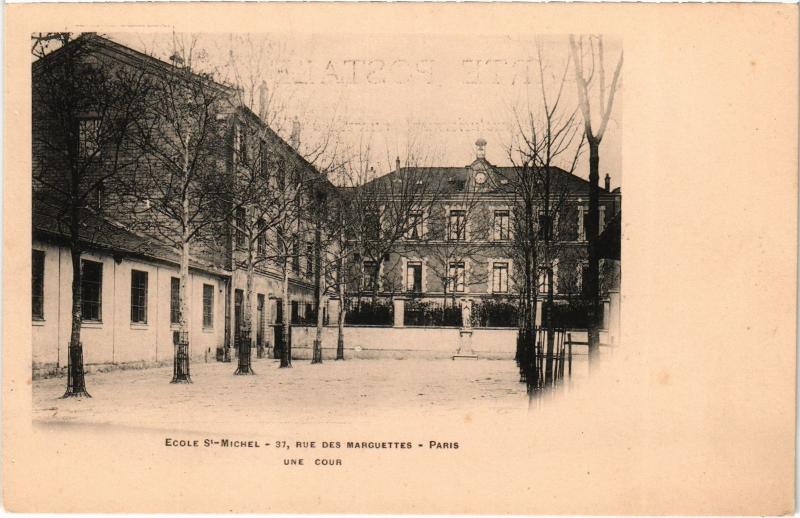 Carte postale ancienne Paris 12e 37, rue des Maguettes Ecole Saint-Michel à Paris 12e
