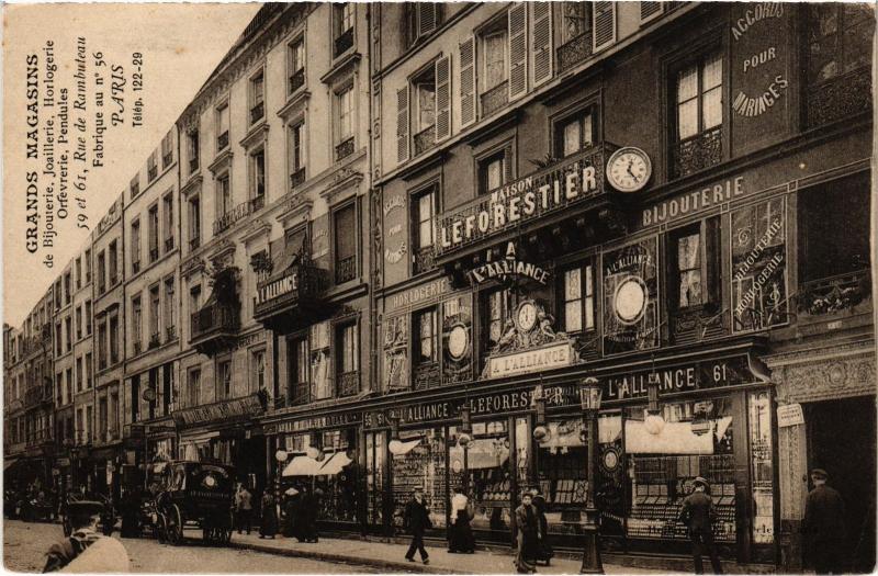 Carte postale ancienne Paris 4e 59, Rue de Rambuteau Gds Magasins à Paris 4e