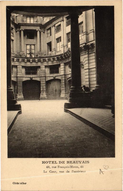 Carte postale ancienne Paris 4e 68, rue Francois-Miron Hotel Beauvais à Paris 4e