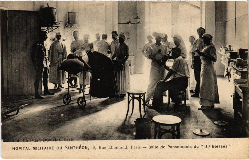Carte postale ancienne Paris 5e Hopital militaire de Panthéon à Paris 5e