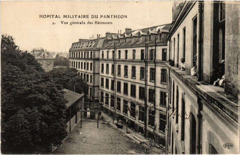 Carte postale ancienne Paris 5e Hopital militaire de Panthéon à Paris 5e