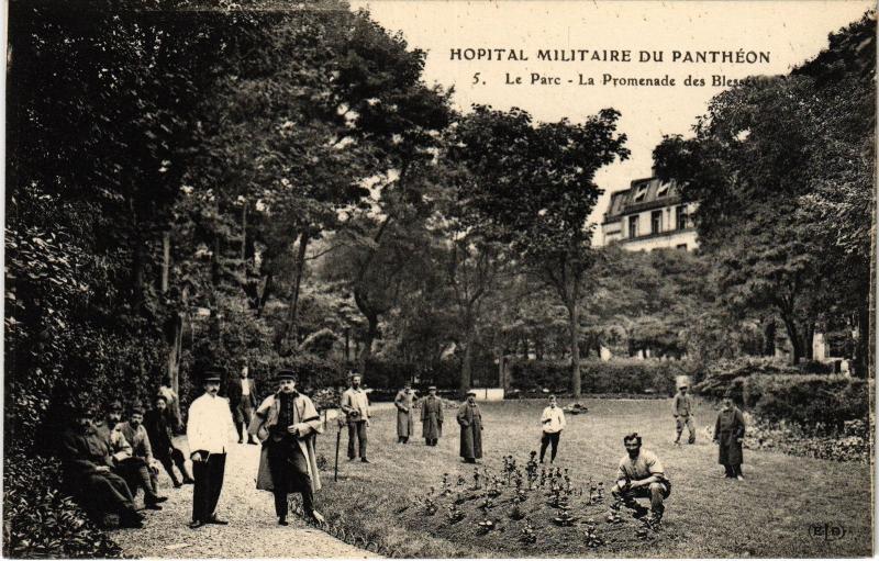 Carte postale ancienne Paris 5e Hopital militaire du Panthéon Le Parc à Paris 5e