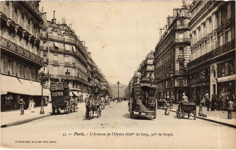 Carte postale ancienne Paris 2e Avenue de l'Opéra à Paris 2e