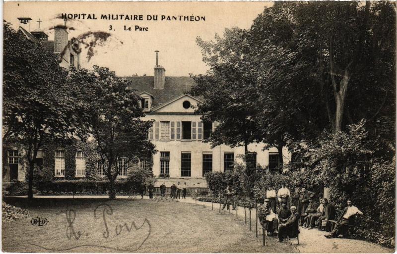 Carte postale ancienne Paris 5e Hopital militaire de Panthéon à Paris 5e