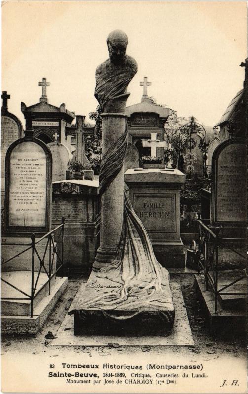 Carte postale ancienne Cimetière du Montparnasse - Sainte-Beuve à Paris 14e