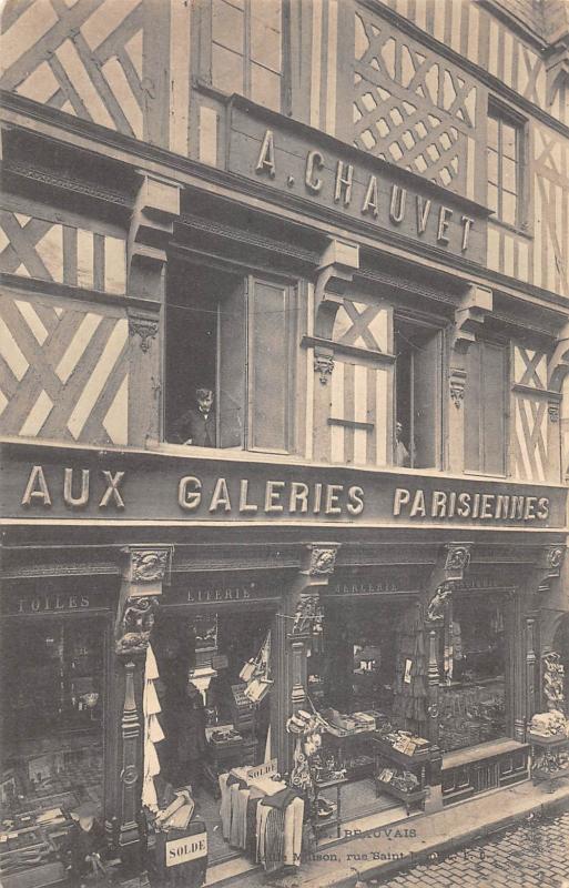Carte postale ancienne Beauvais - Aux Galeries Parisiennes - A.chauvet à Beauvais