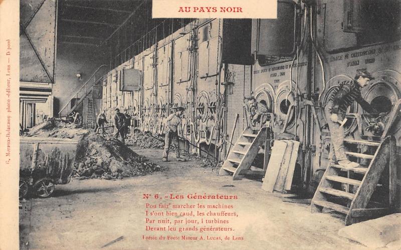 Carte postale ancienne Au Pays Noir - Les Generateurs