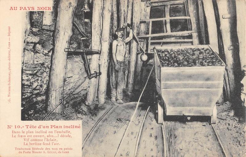 Carte postale ancienne Au Pays Noir - Tete D'Un Plan Incline