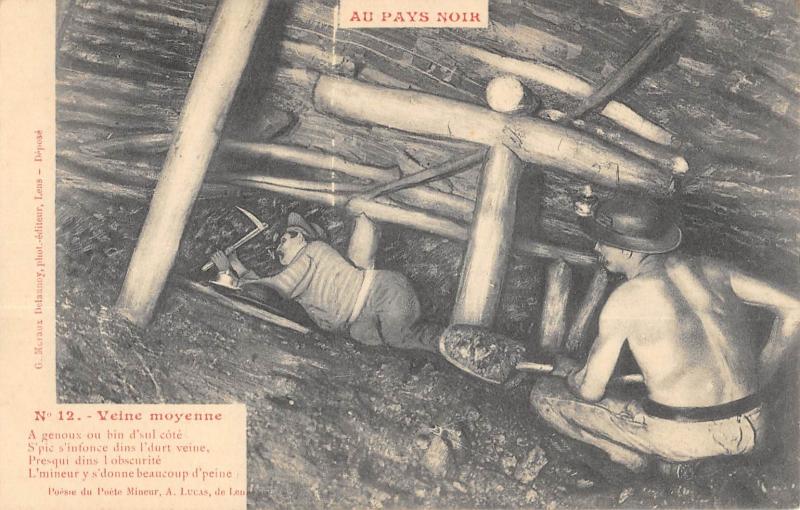 Carte postale ancienne Au Pays Noir - Veine Moyenne