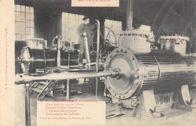 Carte postale ancienne Au Pays Noir - Machine D'Extraction