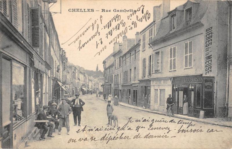 Carte postale ancienne Chelles - Rue Gambetta à Chelles