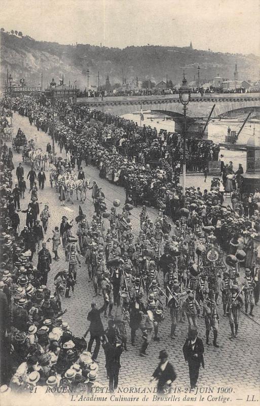 Carte postale ancienne Rouen - Fetes Normandes 1909 - L'Academie Culinaire De Bruxelles à Rouen