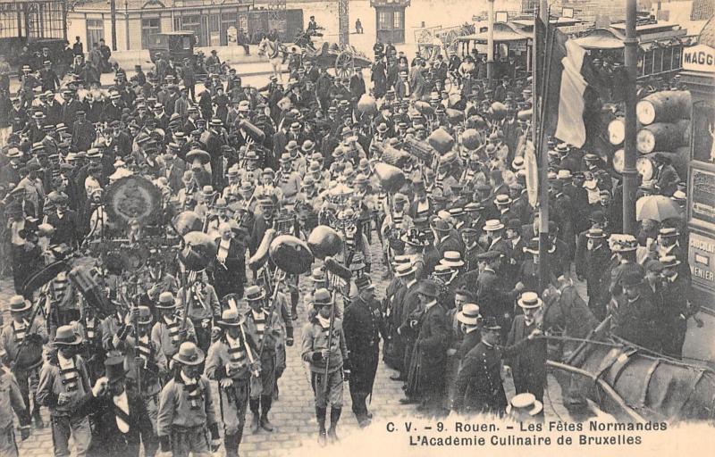 Carte postale ancienne Rouen - Fetes Normandes 1909 - Academie Culinaire De Bruxelles à Rouen