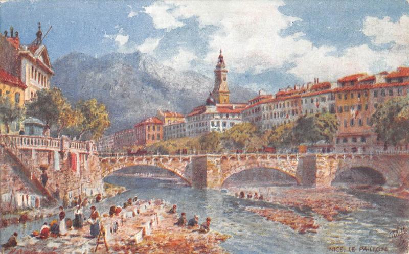 Carte postale ancienne Cpa Illustrateur - Alpes Maritimes - Nice - Le Paillon