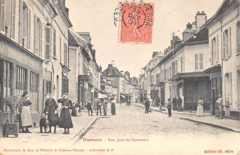 Carte postale ancienne Dormans - Rue Jean De Dormans à Dormans