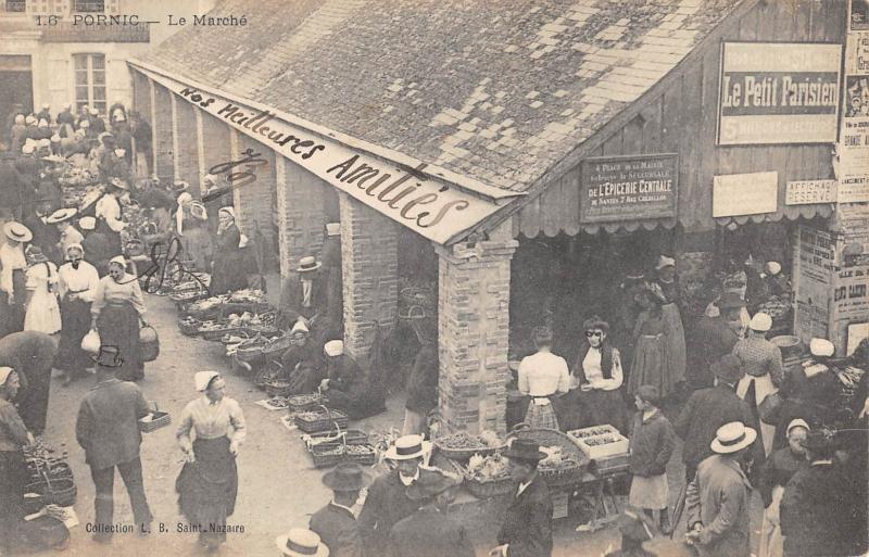 Carte postale ancienne Pornic - Le Marche à Pornic