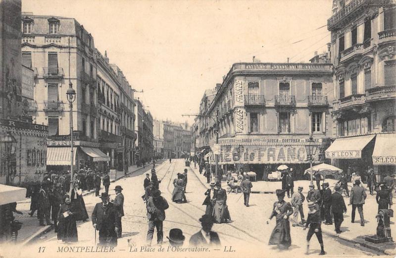 Carte postale ancienne Montpellier - Place De L'Observatoire à Montpellier
