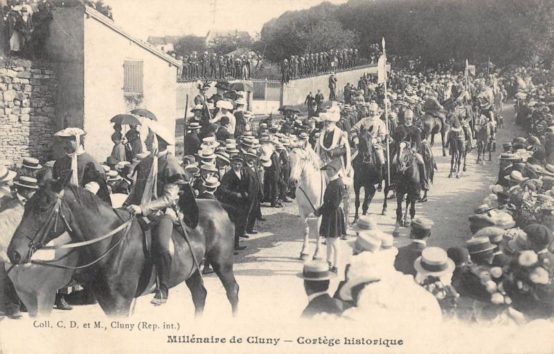 Carte postale ancienne Millenaire De Cluny - Cortege Historique à Cluny