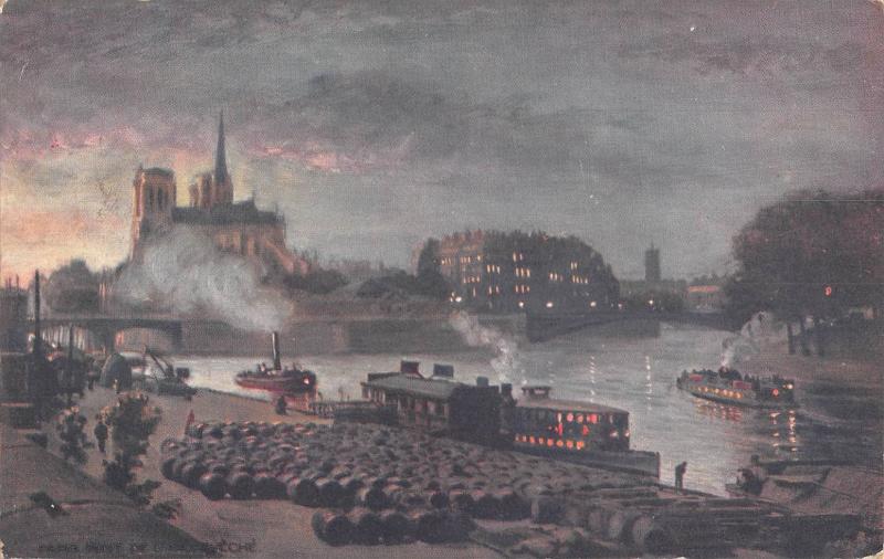 Carte postale ancienne Paris - Cpa Illustrateur - Les Ponts à Paris