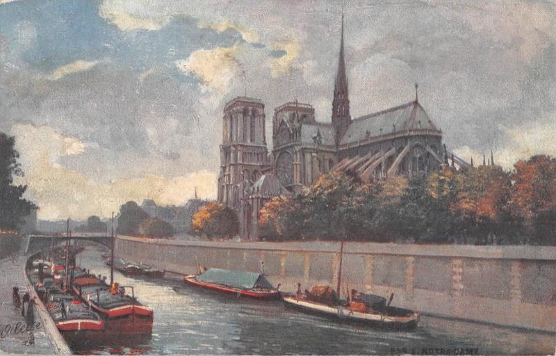 Carte postale ancienne Paris - Cpa Illustrateur - Notre Dame à Paris