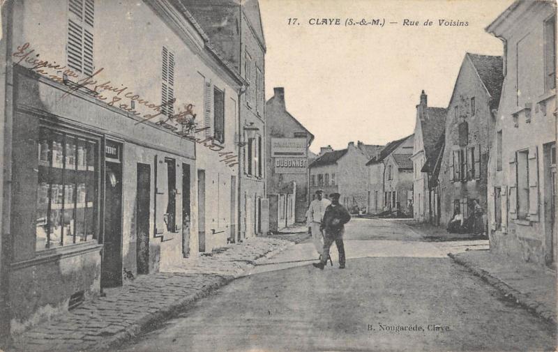 Carte postale ancienne Clayes - Rue De Voisins