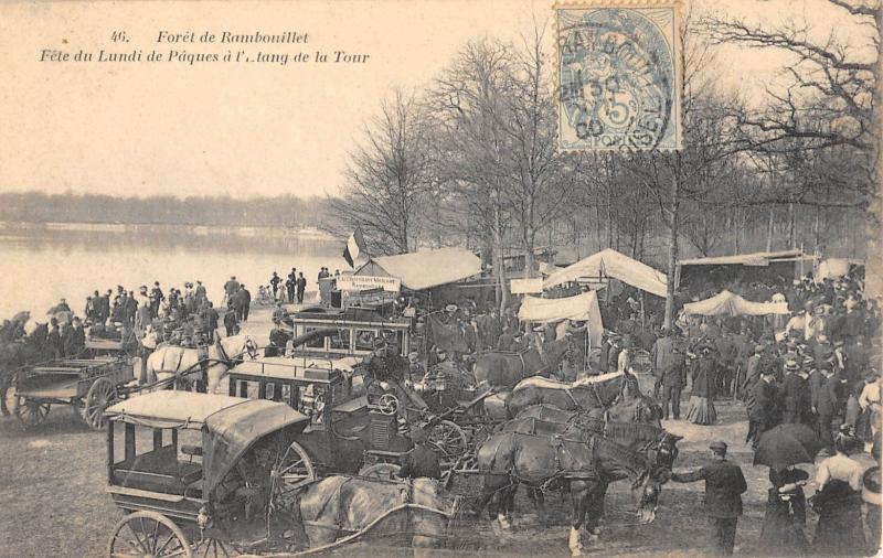 Carte postale ancienne Foret De Rambouillet - Fete Du Lundi De Paques A L'Etang La Tour à Rambouillet