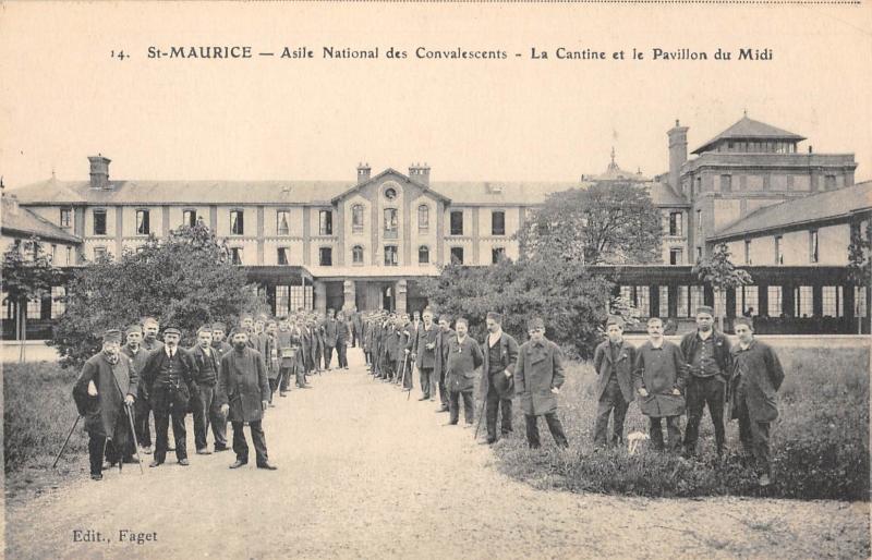 Carte postale ancienne Saint Maurice - Asile National Des Convalescents - La Cantine Et Pavillon à Saint-Maurice