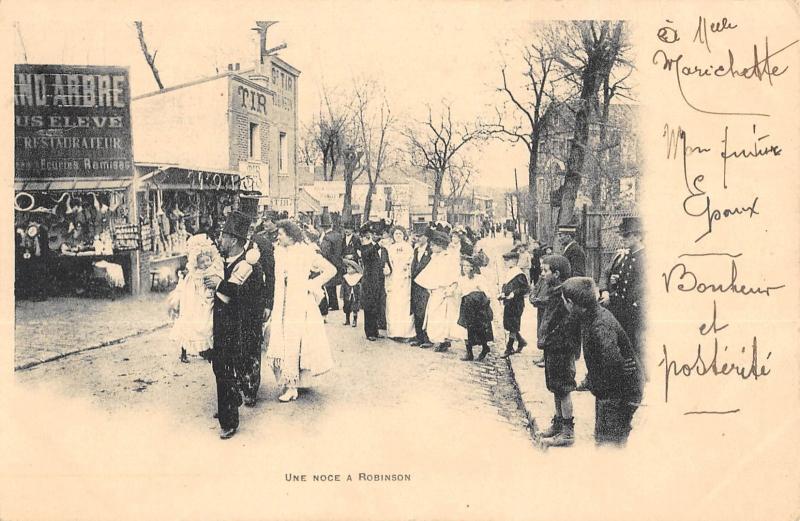 Carte postale ancienne Une Noce A Robinson
