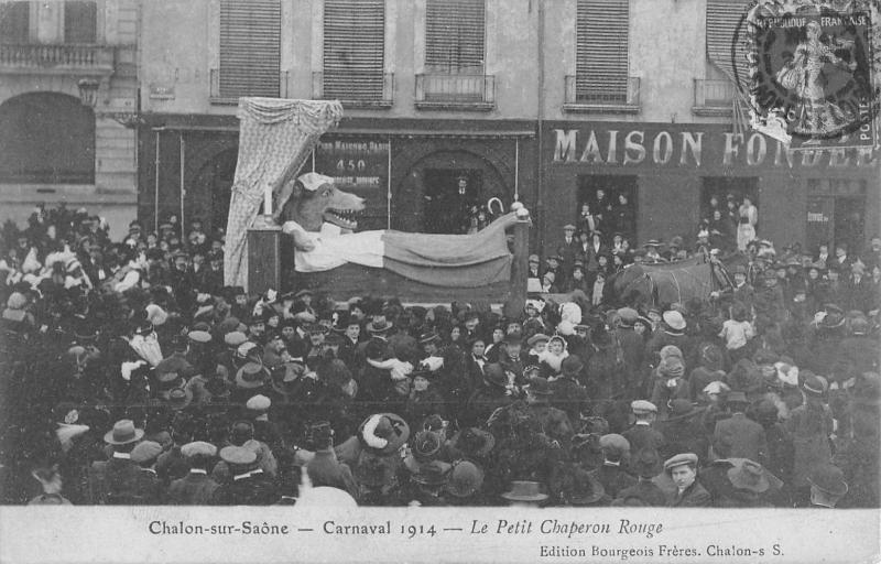 Carte postale ancienne Chalon Sur Saone - Carnaval 1914 - Le Petit Chaperon Rouge à Chalon-sur-Saône