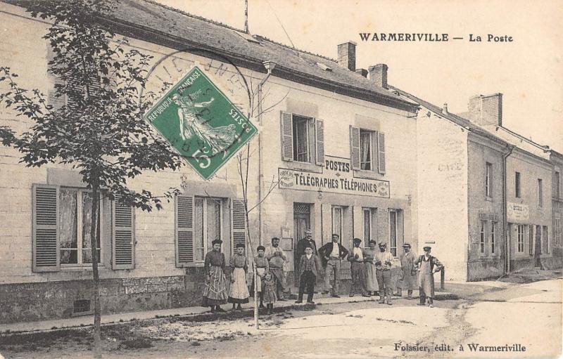 Carte postale ancienne Warmeriville - La Poste à Warmeriville
